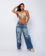 Top Franja prata - Imagem 5