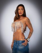 Top Franja prata - Imagem 3