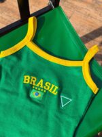 Regata verde com viés amarelo - Imagem 3