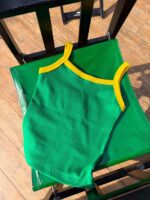 Regata verde com viés amarelo - Imagem 2