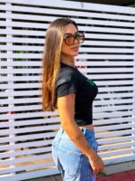Blusinha manga curta preta ribana - Imagem 3